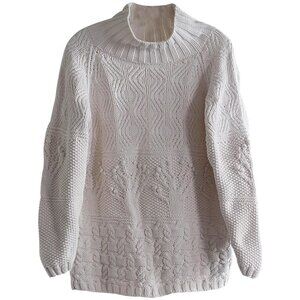 Gap Vintage Y2K - Hand Knit Tree of Life Sweater, 100% Cotton, Small runs Large